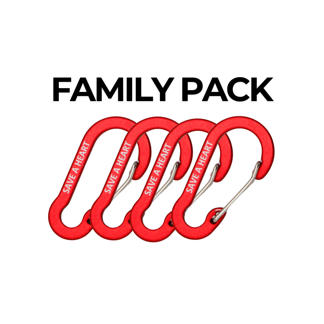 Family 4-Pack Keychain Carabiner